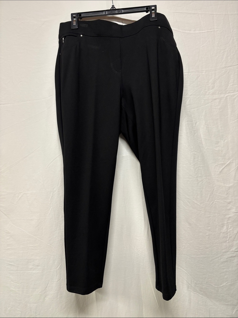 89th & Madison Black Straight-Leg Women's Pants